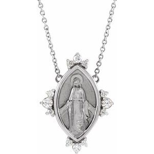 Platinum 1/5 CTW Natural Diamond Miraculous 18" Necklace