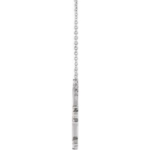 14K White Gold 1/5 CTW Natural Diamond Miraculous 16" Necklace