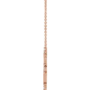 14K Rose Gold 1/5 CTW Natural Diamond Miraculous 18" Necklace