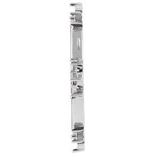 14K White Gold Accented Miraculous Necklace Center