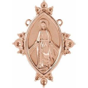 14K Rose Gold Accented Miraculous Necklace Center