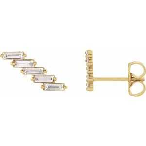 14K Yellow Gold 1/4 CTW Natural Diamonds Ear Climber