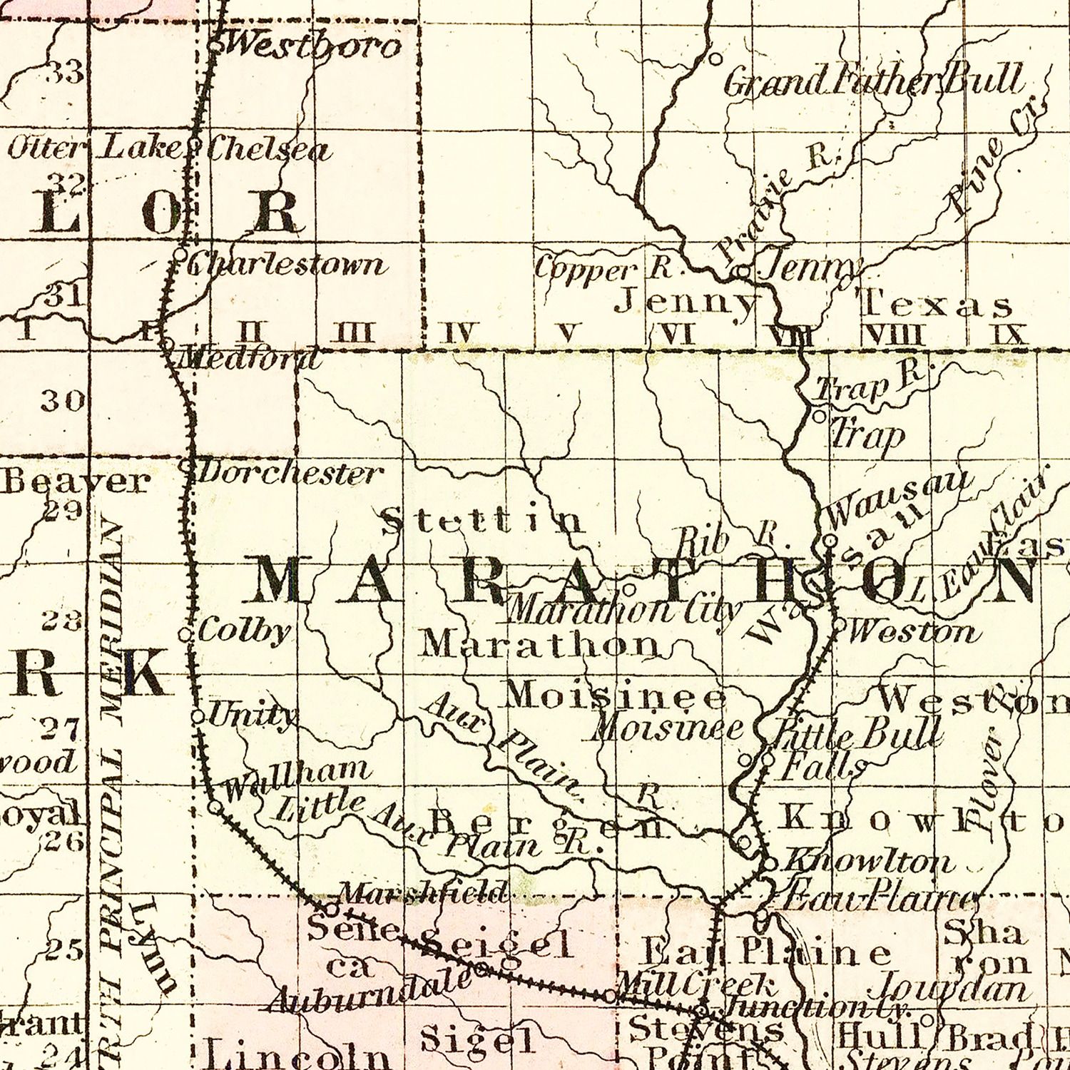Vintage Map of Wisconsin 1878