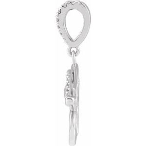 14K White Gold Natural Ethiopian Opal & .08 CTW Natural Diamond Eye of Horus Pendant