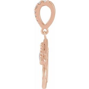 14K Rose Gold Natural Ethiopian Opal & .08 CTW Natural Diamond Eye of Horus Pendant