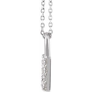 Platinum 1/2 CTW Natural Diamond Lock 16-18" Necklace