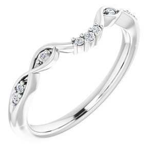 Platinum .07 CTW Natural Diamond Matching Band