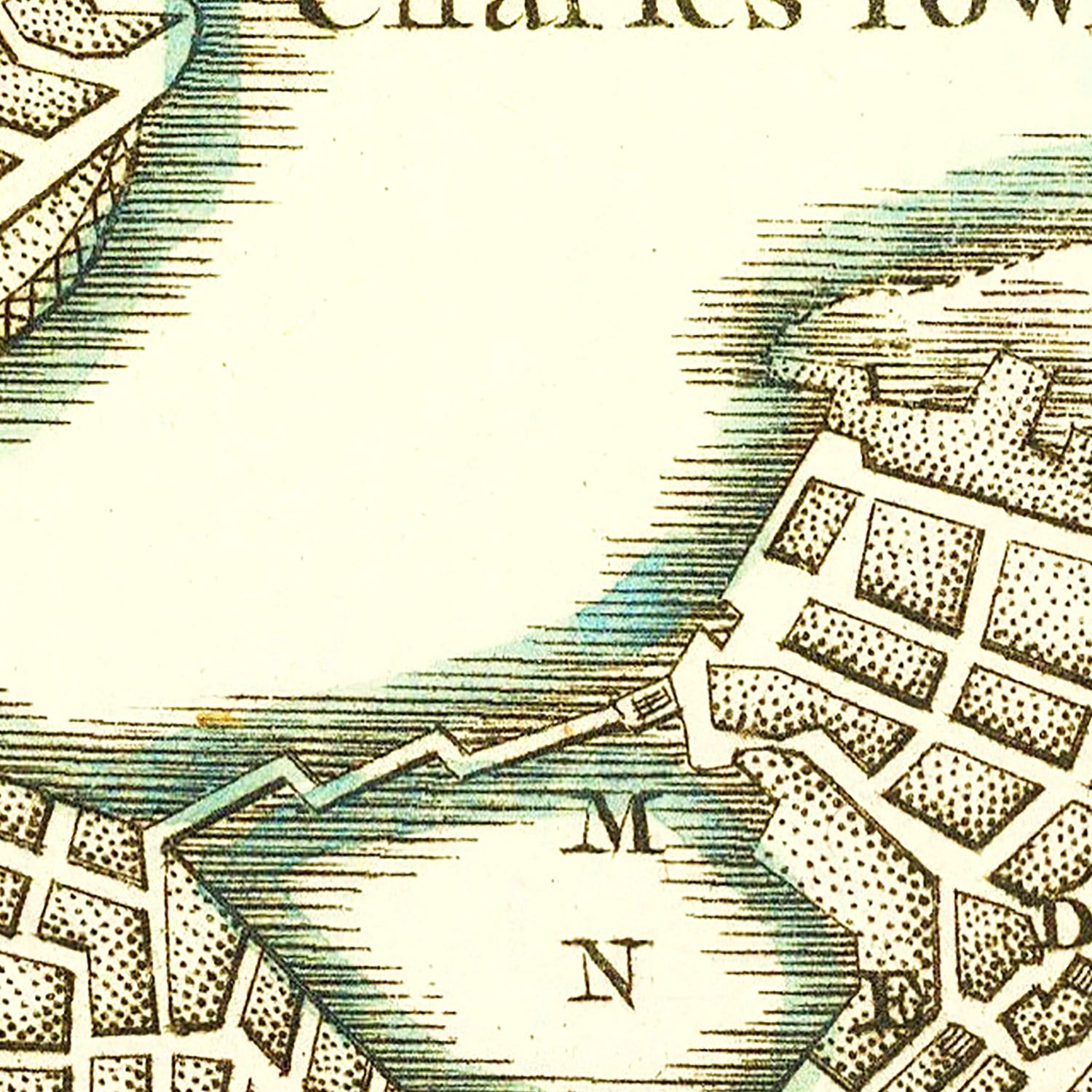 Vintage Map of Boston, Massachusetts 1764
