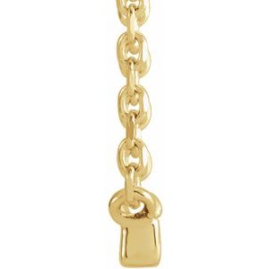 14K Yellow Gold .07 CTW Natural Diamond French-Set Bar 16" Necklace