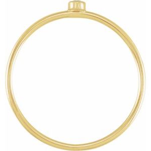 14K Yellow .03 CT Natural Diamond Stackable Ring Size 4