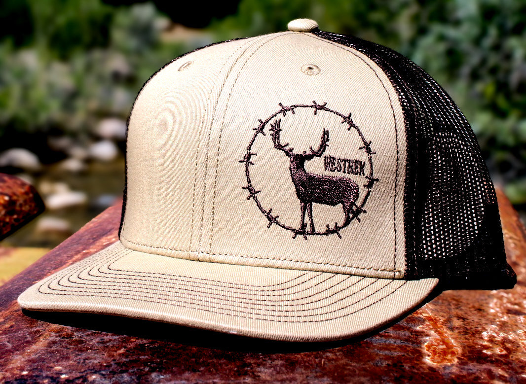 Barbed Wire Buck, Tan/Dark Brown