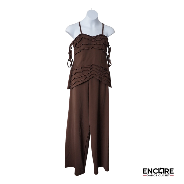 Brown Ruffle Detail Set