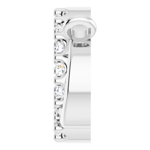 Platinum .05 CTW Natural Diamond Interlocking Circle Necklace Center