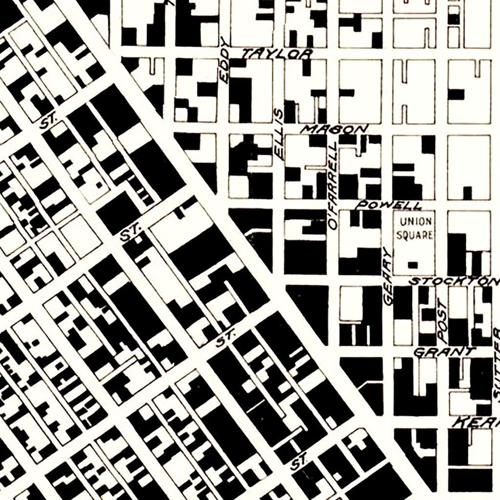 Vintage Map of San Francisco Post 1906 Fire (1908)