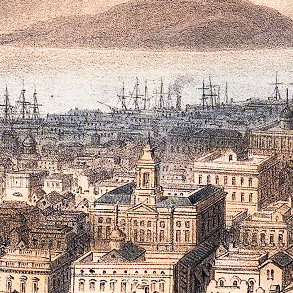 Vintage Map of San Francisco, California 1860