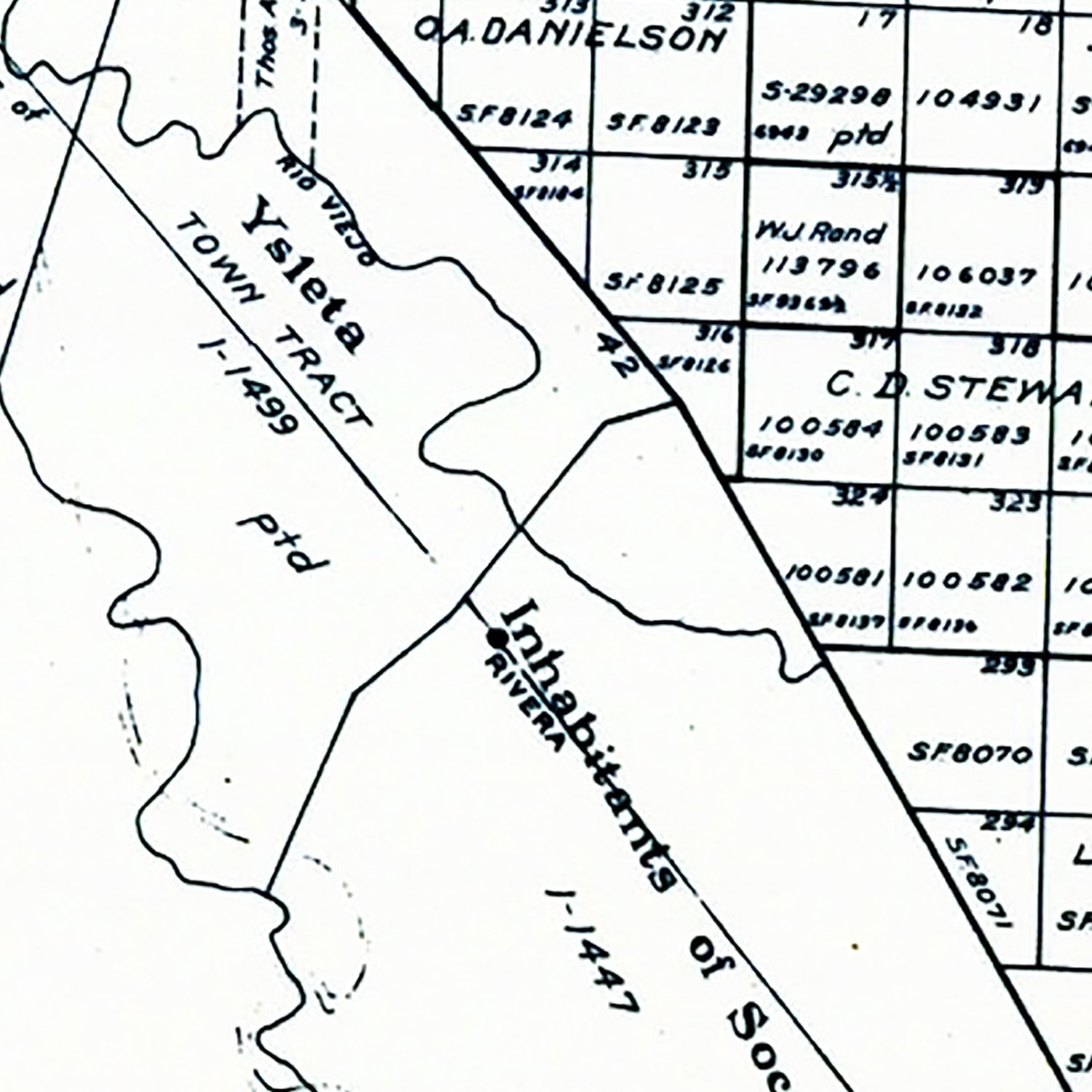 Vintage Map of El Paso County, Texas 1921