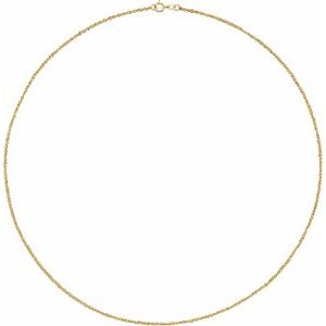 14K Yellow 1.7 mm Diamond-Cut Singapore 18" Chain