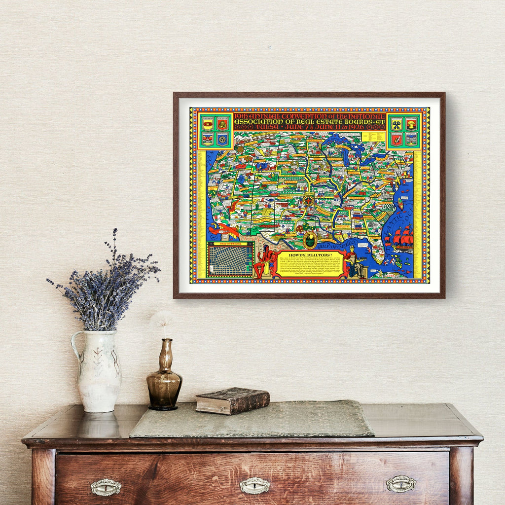 National Association of Real Estate Boards United States Map, 1926