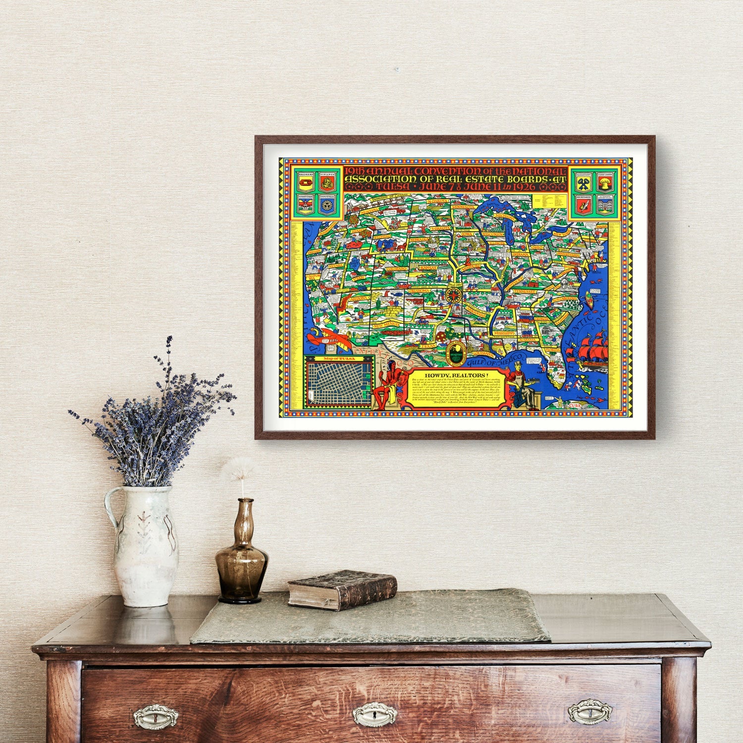 National Association of Real Estate Boards United States Map, 1926