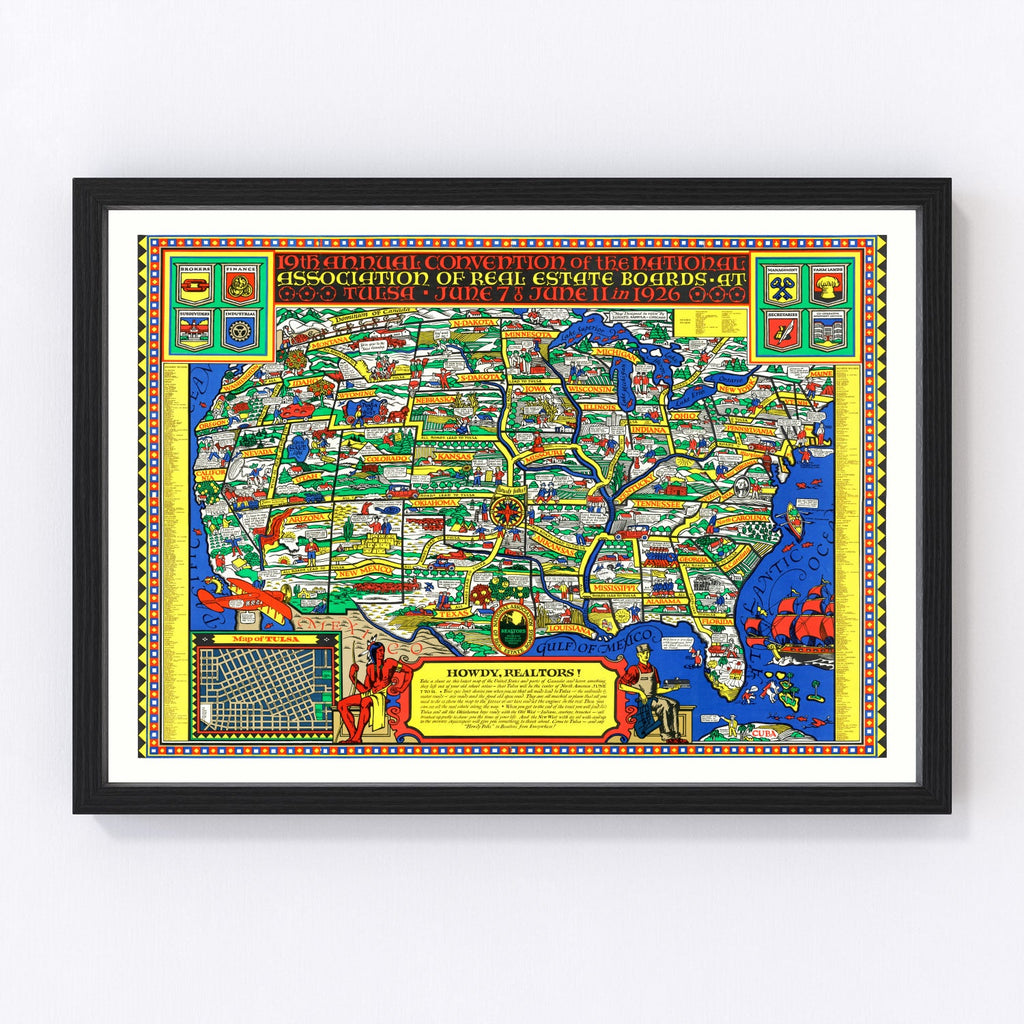 National Association of Real Estate Boards United States Map, 1926