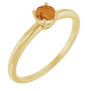 14K Yellow Gold Imitation Citrine Ring