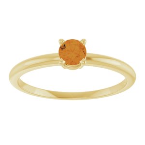 14K Yellow Gold Imitation Citrine Ring