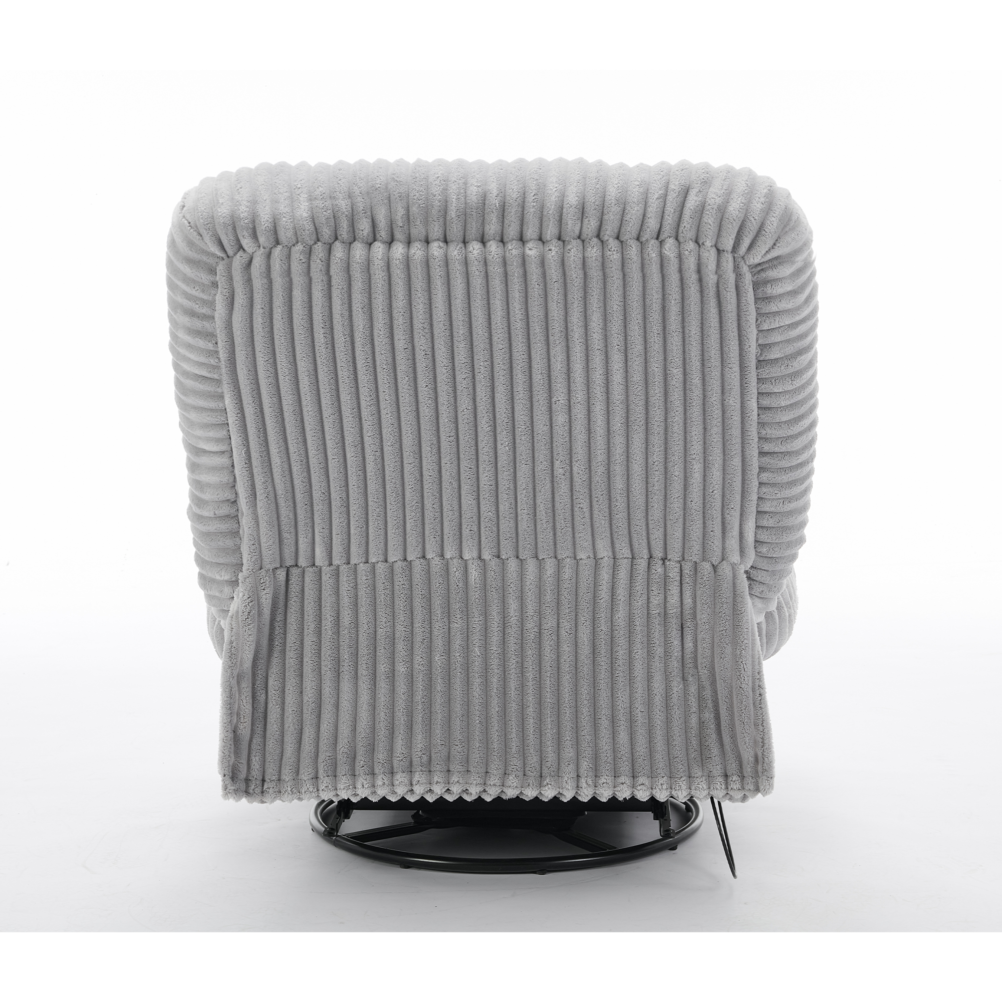 [NEW ARRIVED] 360° Swivel Rocking Single Sofa,Recliner Sofa, Manual Glider Rocking Armless Chair,Living Room Office, With Adjustable Backrest and Footrest and pillows, Small Spaces,Corduroy , Gray