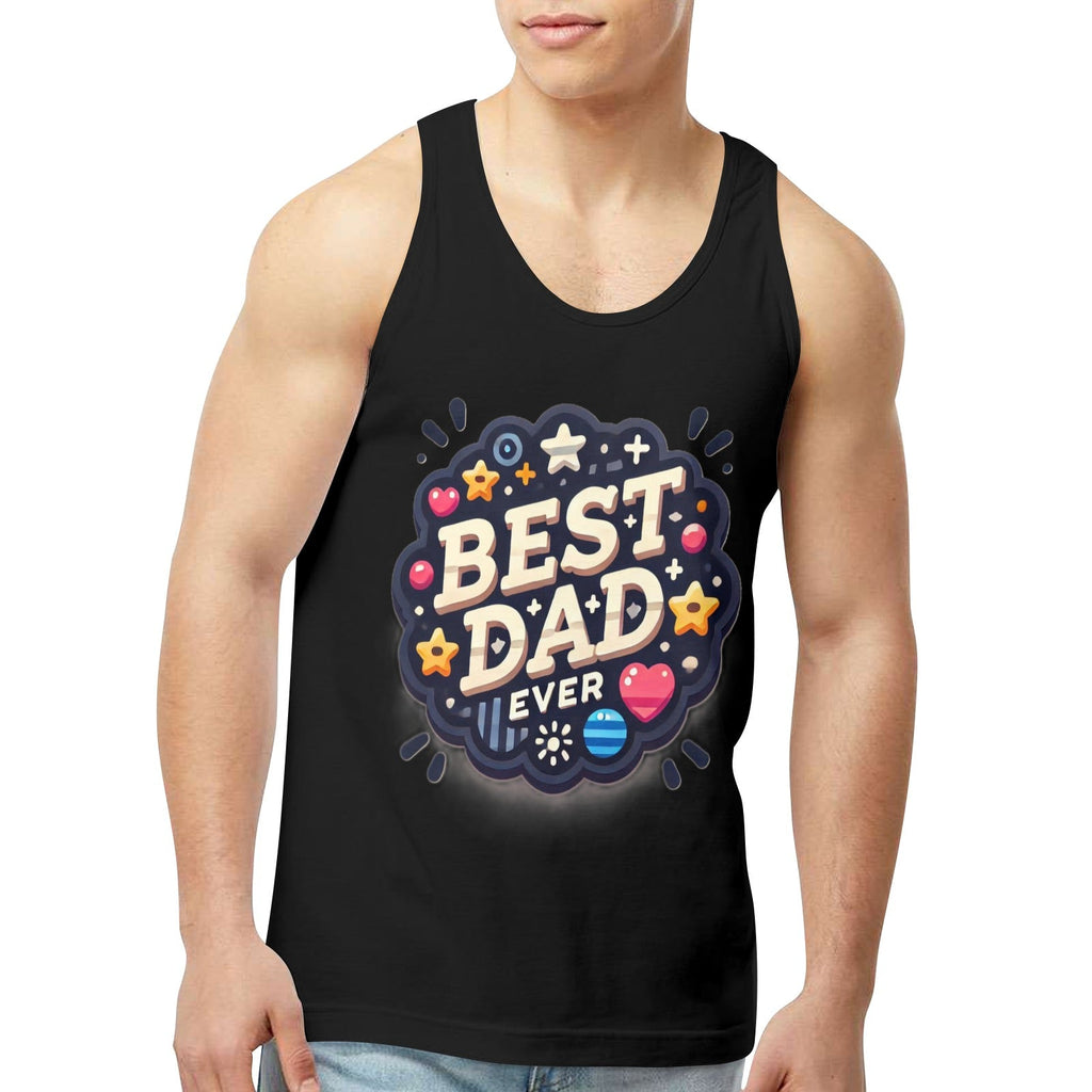 Best Dad Ever Circle Men's Graphic Tank Top (Made in USA)
