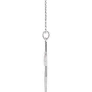 Platinum .08 CTW Natural Diamond Cross 16-18" Necklace