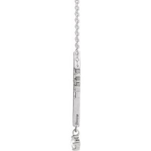 Platinum .08 CTW Natural Diamond Miraculous Mary 16" Necklace