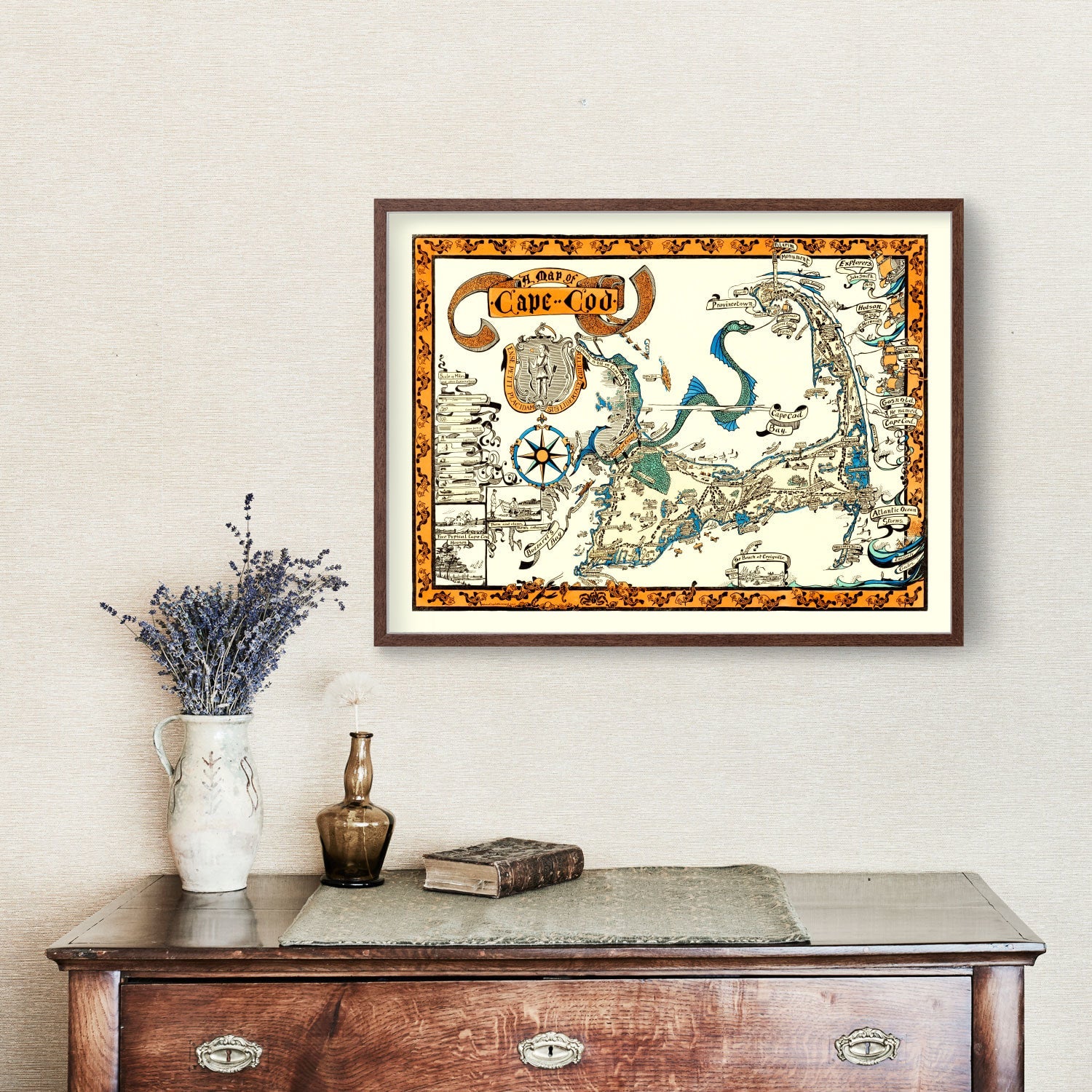 Vintage Map of Cape Cod, 1926
