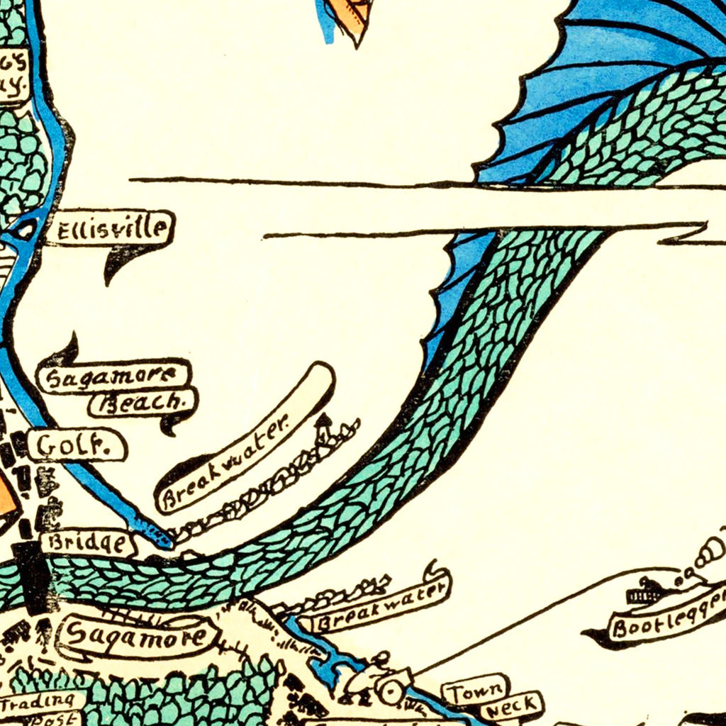 Vintage Map of Cape Cod, 1926