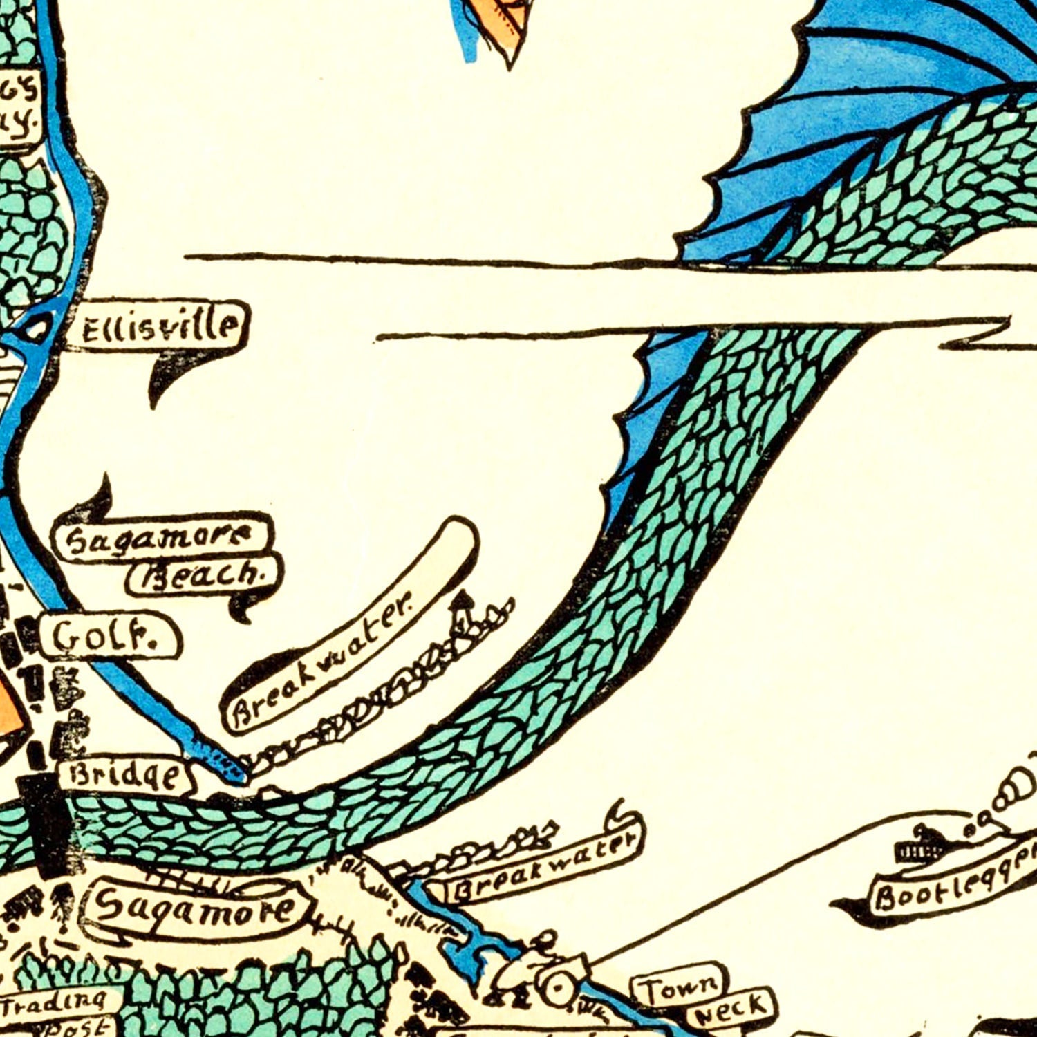 Vintage Map of Cape Cod, 1926