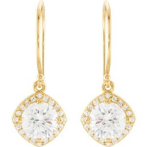 14K Yellow Gold 2 1/5 CTW Natural Diamond Earrings – image 2