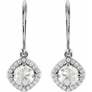 14K White Gold 1 3/4 CTW Natural Diamond Earrings – image 2