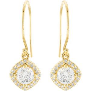 14K Yellow Gold 1 1/6 CTW Natural Diamond Earrings – image 2