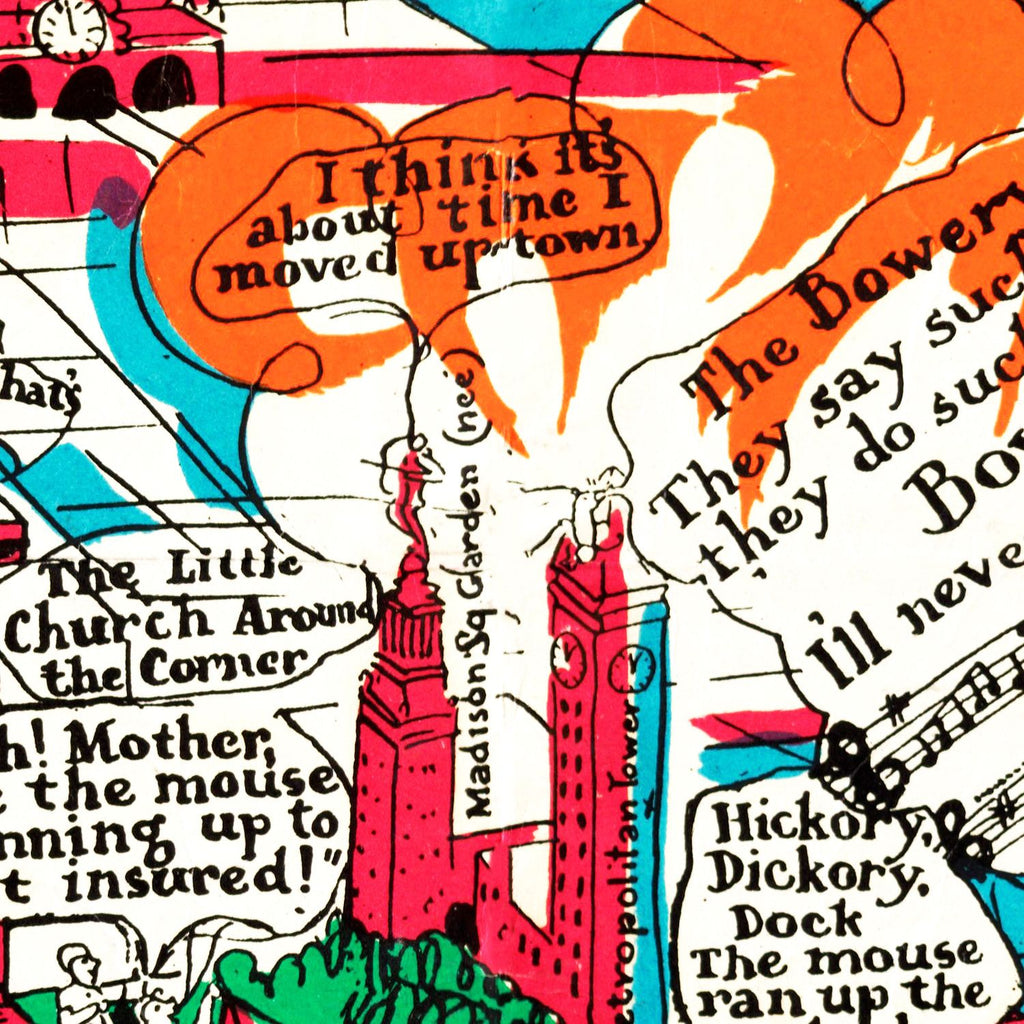 Vintage Map of New York City, New York 1925