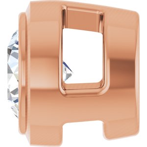 14K Rose 1/10 CT Natural Diamond Slide Pendant