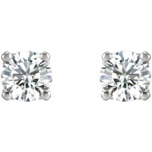 14K White Gold 1/3 CTW Natural Diamond Stud Earrings – image 2