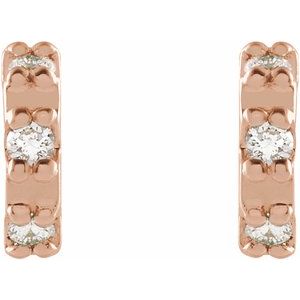 14K Rose Gold .04 CTW Natural Diamond Earrings