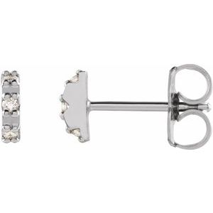 Sterling Silver .04 CTW Natural Diamond Earrings