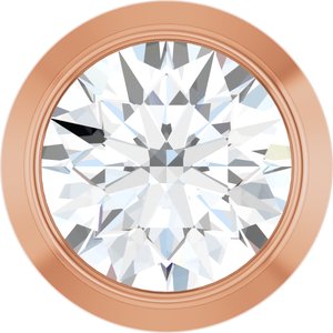 14K Rose 1/6 CT Natural Diamond Slide Pendant