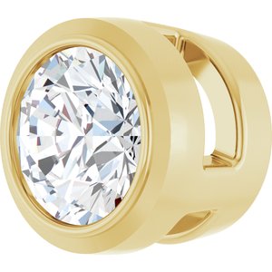 14K Yellow 1/6 CT Natural Diamond Slide Pendant