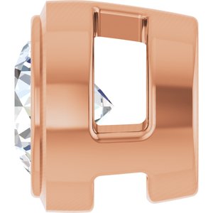 14K Rose 1/6 CT Natural Diamond Slide Pendant