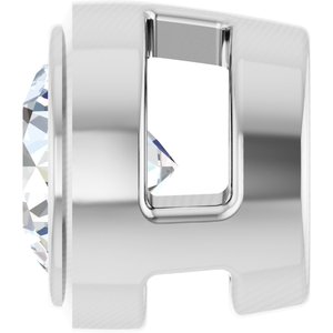 14K White Gold 1/6 CT Lab-Grown Diamond Slide Pendant