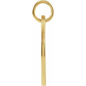 14K Yellow Gold 16.5 mm Libra Zodiac Disc Charm/Pendant – image 3