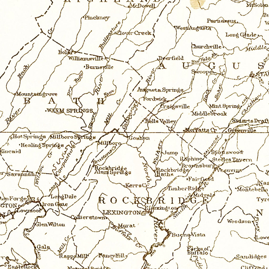 Vintage Map of Virginia Coal Fields, 1919