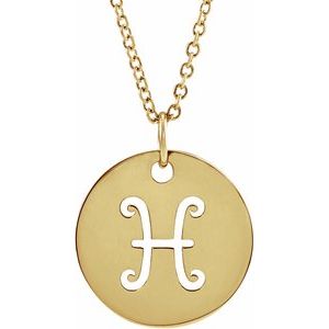 Zodiac Disc Necklace or Charm/Pendant