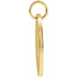 14K Yellow Gold 16.5 mm Aquarius Zodiac Disc Charm/Pendant – image 3