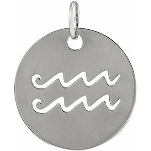 Zodiac Disc Necklace or Charm/Pendant